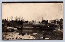 K1/ Massillon Ohio RPPC Postcard c1910 Flood Disaster Railroad Locomotive 469 picture