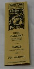 Vintage Patrick's Weekly Amusement Program June 10 Vol 4 No 25, Snohomish WA picture
