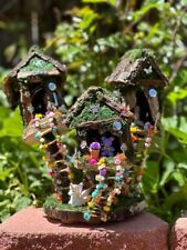 Handmade Fairy House Fully Decorated and Has Lights Bring Fairies to Live Here picture
