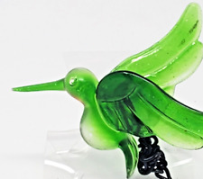 Green Hummingbird Blown Glass Pull Switch For Lamp or Ceiling Fan Light Vintage picture