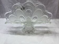 Vintage Bohemia Crystal Toscana Napkin Holder Frosted Draped Footed Czech Repub picture