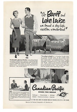 Vintage Canadian Pacific Banff Springs Lake Louise 1951 Magazine Print Ad Canada picture