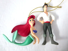 2 DISNEY THE LITTLE MERMAID ARIEL & PRINCE ERIC STORYBOOK ORNAMENTS picture