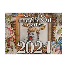 2024 Medieval Cat Calendar Creative Desk Calendar With 12-Month picture