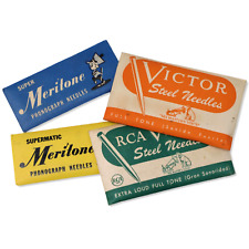 RCA Victor and Meritone Antique Phonograph Needles - 4 Packs  - 250 Needles picture
