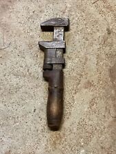 Antique L Coes Wooden Handle Wrench Adjustable Monkey Pipe Wrench P.S. & W Co picture