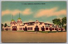 Indianapolis Indiana Cadle Tabernacle Historic Landmark Linen Postcard picture