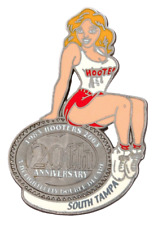 HOOTERS 1983-2003 20th Anniversary Pin Blonde Waitress South Tampa Florida picture