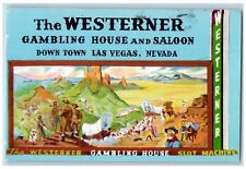Las Vegas Nevada NV Postcard The Gambling House And Saloon Downtown 1953 Vintage picture