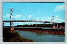 Clinton IA Gateway Bridge Crossing Mississippi River Iowa c1962 Vintage Postcard picture