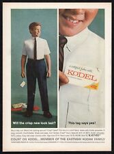 1963 Kodel Polyester Fiber Eastman Kodak Kaynee Crisp New Look Boys Print Ad Vtg picture