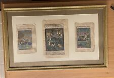 3 Antique Mughal  Miniature Paintings India Framed Erotic picture