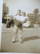 Vintage Photograph Man in Him Arms - Gay Interests Circa 1940s - C1 picture