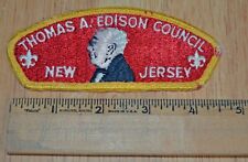 Vintage BSA Thomas A. Edison Council Shoulder Patch Boy Scouts New Jersey NJ GUC picture