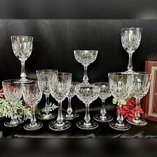 Vintage Glasses Monte Claire Crystal Joska Glassware Water Wine Champagne 12 Pcs picture