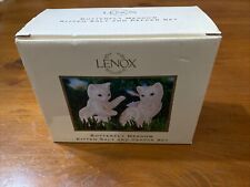 LENOX BUTTERFLY MEADOW KITTEN SALT AND & PEPPER SHAKER SET-CAT-NEW IN BOX picture