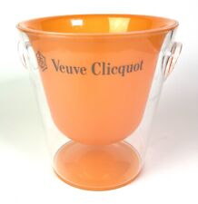 Vintage Acrylic Clear Orange VEUVE CLICQUOT Champagne Ice Bucket Cooler picture