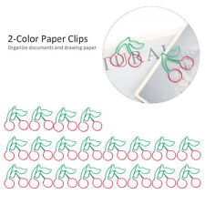 20Pcs Paper Clips Bookmarks Planner Clip Fruit Shaped 2‑Color Pin Office Supplie picture
