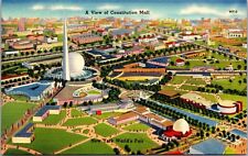 Postcard~New York World's Fair 1939~View of Constitution Mall~Linen~Unposted picture