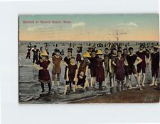 Postcard Bathers at Revere Beach Massachusetts USA picture