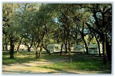 c1950 Recreational Vehicles Rv's Alto Frio Baptist Encampment Leakey TX Postcard picture