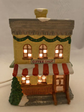 Holiday Expressions Dickens Collectables Porcelain Lighted House Coffee Shop Box picture