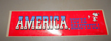 Vintage Authentic Snoopy Peanuts America You're Beautiful Bumper Sticker Decal picture