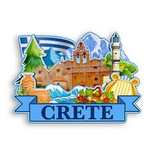 Crete Greece Refrigerator magnet 3D travel souvenirs wood craft gifts picture