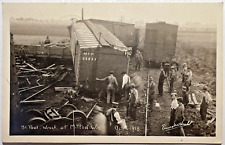 1913 RPPC TRAIN WRECK ST. PAUL MILTON WISCONSIN Postcard Locomotive Disaster D5 picture