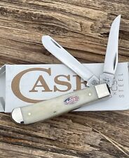 CASE XX *a 2024 SMOOTH NATURAL FLAG SHIELD CS MINI TRAPPER KNIFE KNIVES NEW ITEM picture