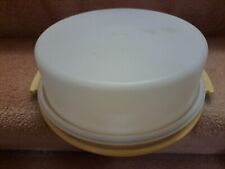 Tupperware Vintage Pie Cake Keeper Taker Carrier 719-2 Harvest Gold NO Strap  picture