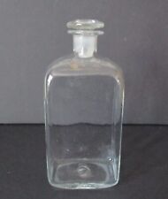 Antique Stiegel Type Flint Glass Bottle Matching Ground Stopper and Rough Pontil picture