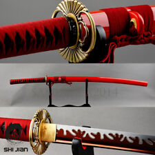 Gorgeous Red Japanese Samurai Katana Sharp Sword Nice Special Present  picture