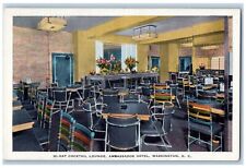 Washington D.C. Postcard Hi-Hat Cocktail Lounge Ambassador Hotel Interior Scene picture