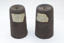 American 30 Hour Clock Weights Set of Two 3 lb and 2 lb 8 oz - Antique - KB63 picture