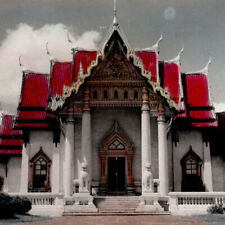 Vintage RPPC Wat Benchamabophit Marble Temple Postcard Bangkok Thailand picture