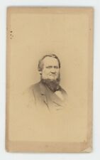 Antique CDV Circa 1860s Large Man With Shenandoah Beard in Suit New York, NY picture