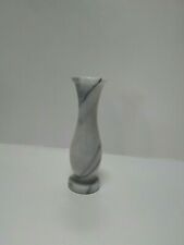 Vintage Small Posy Bud Vase 0nyx Marblestone White And Grey picture