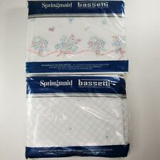 Springmaid Bassetti Toscana 2 Piece Double Sheet Set Vintage White NOS picture