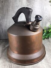 Solid Copper 8”, Marked WB-West Bend, Vintage Unique Tea Pot Whistle Lid 8 Cups picture