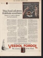 1924 VEEDOL FORD OIL CAR TRAVEL CHICAGO AUTO ENGINE AD13019 picture