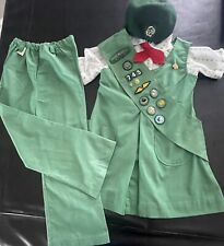 REDUCED Vintage 197O’s JUNIOR Girl Scout UNIFORM JUMPER-BLOUSE-PANTS-SASH #745 picture