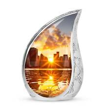 Eternal Rest in the New York City Sunset River View - Exquisitely Crafted Urn of picture