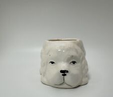 Vintage Staffordshire Dog Succulent Planter Ceramic Pot Puppy Decor Collectible  picture