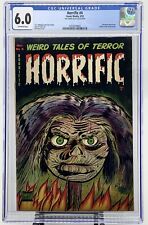 HORRIFIC #4 1953 CGCG 6.0 OWP PRE-CODE HORROR Don Heck Shrunken Head Comic Media picture