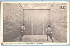 VTG 1919 Postcard - Hand-Ball Helps Keep The Boys Fit, K of C, WWI era Censored picture