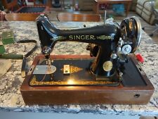 Vintage Singer 99-13 Sewing Machine Bentwood Case Knee Control 1930 AD222199 picture