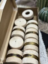 YARN 94 ANTIQUE CLARK'S DARNING COTTON THREAD NATURAL WHITE 9 BALLS picture
