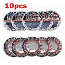 10pcs Thank You for Your Service Military Appreciation Veteran Challenge Coins picture