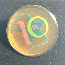 Rare Vintage Spirit Airlines 10 Year Anniversary Lapel Pin picture